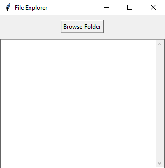 Tkinter: Browse and display folder contents. Part-1