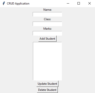 Tkinter: Python Tkinter CRUD application with SQLite. Part-1