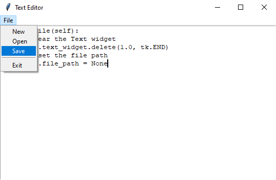 Tkinter: Python Tkinter text editor app with file operations. Part-2