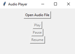 Tkinter: Python Tkinter audio player. Part-1