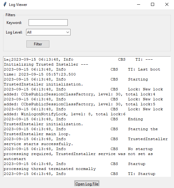 Tkinter: Python Tkinter log viewer. Part-2