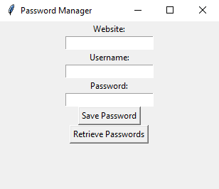 Tkinter: Python Tkinter password manager. Part-1