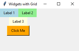 Tkinter: Organize widgets with Python Tkinter's grid manager