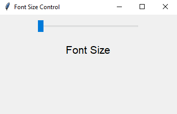 Tkinter: Font size control with Tkinter scale widget. Part-1
