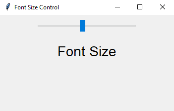 Tkinter: Font size control with Tkinter scale widget. Part-2