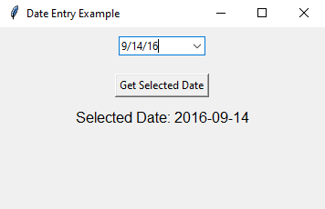 Tkinter: Python Tkinter date Entry widget: Selecting dates made easy. Part-2