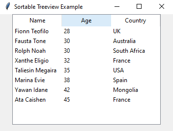 Tkinter: Sorting and columns made easy. Part-3