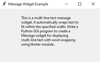 Tkinter: Multi-line text with word wrapping made easy. Part-1