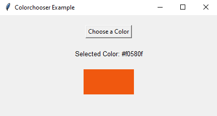 Tkinter: Effortlessly choose and display colors. Part-3