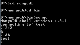 run mongo shell db command