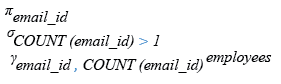 Relational Algebra Expression: Consecutive Numbers.