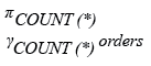 Relational Algebra Expression: SQL COUNT rows in a table.