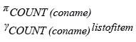 Relational Algebra Expression: SQL COUNT( ) with column name.