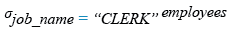 Relational Algebra Expression: List all the employees whose designation is CLERK.