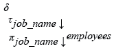 Relational Algebra Expression: Display all the unique job in descending order.