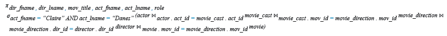 Relational Algebra Expression: Find movie title and number of stars for each movie that has at least one rating and find the highest number of stars that movie received.