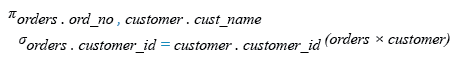 Relational Algebra Expression: Find the customers along with the salesmen who works for them.