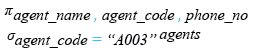 Relational Algebra Expression: Single Row Subqueries in WHERE clause.