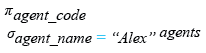 Relational Algebra Expression: Single Row Subqueries in WHERE clause.