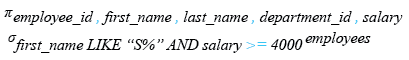 Relational Algebra Expression: WHERE clause using the AND operator  in SQL.