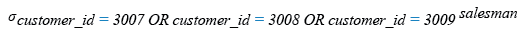 Relational Algebra Expression: Sort records using in operator.