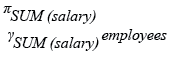 Relational Algebra Expression: Get the total salaries payable to employees.