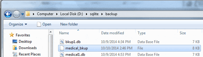 sqlite .backup example