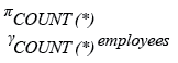 Relational Algebra Expression: Get the number of employees working with the company.