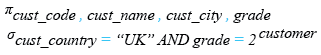 Relational Algebra Expression: SQLite Boolean AND operator.