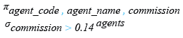 Relational Algebra Expression: SQLite Greater than ( > ) operator.