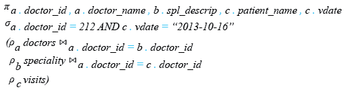 Relational Algebra Expression: SQLite INNER JOIN using three tables.