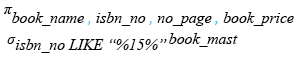 Relational Algebra Expression: SQLite LIKE operator matching escape character.