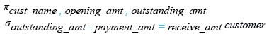 Relational Algebra Expression: SQLite minus (-) operator.