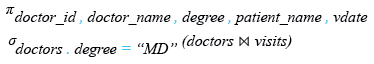 Relational Algebra Expression: SQLite NATURAL JOIN with WHERE clause.