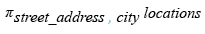 Relational Algebra Expression: SQLite Select Query specific columns.