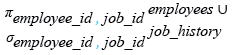 Relational Algebra Expression: SQLite UNION.