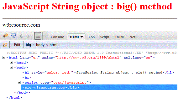 javascript string big method