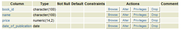 update data table structure