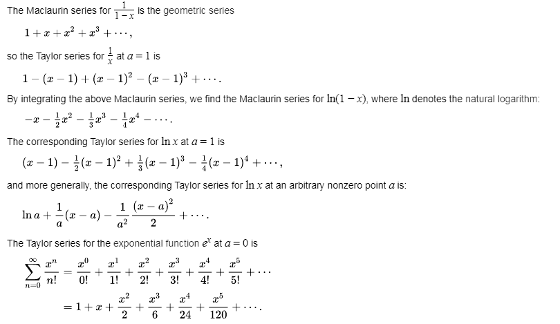 C programming Exercises: Math - Taylor Series