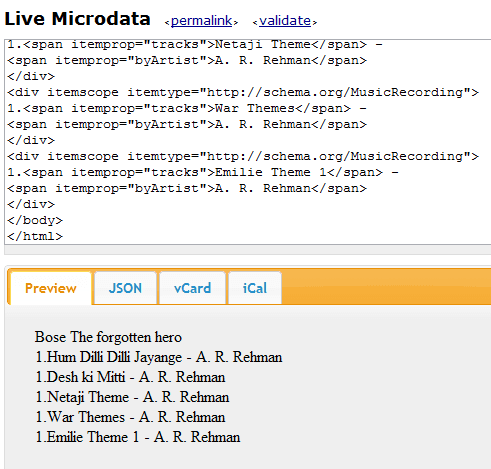 testing the example code of MusicPlaylist schema