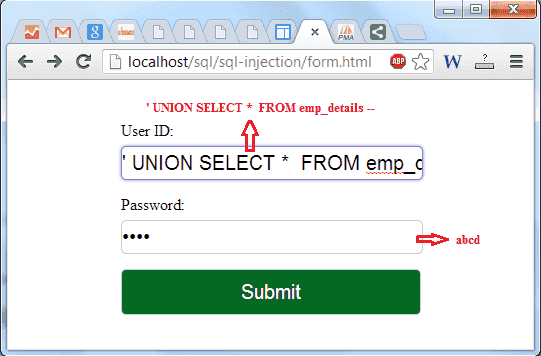 Types Of Sql Injection