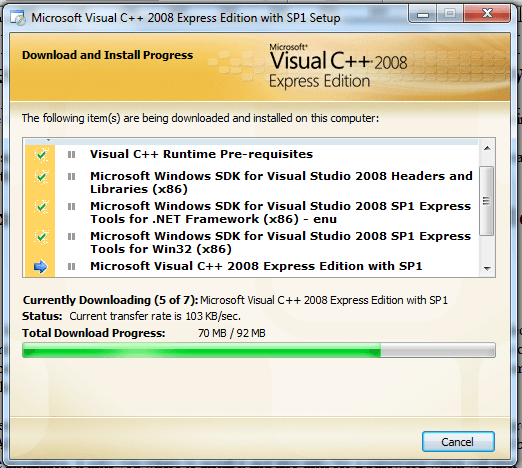 visual c++ 208 express edition