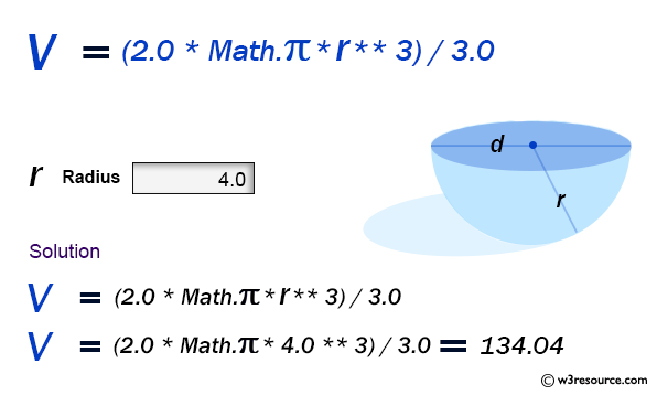 JavaScript Math: Volume of a Sphere