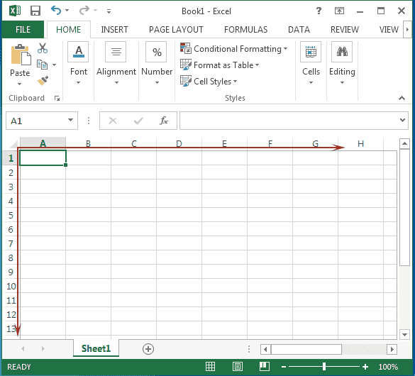 worksheet basics excel 2013 w3resource